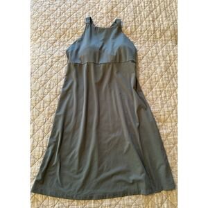 Patagonia Plume Gray Magnolia Spring Active Dress Women Large Athleisure Stretch